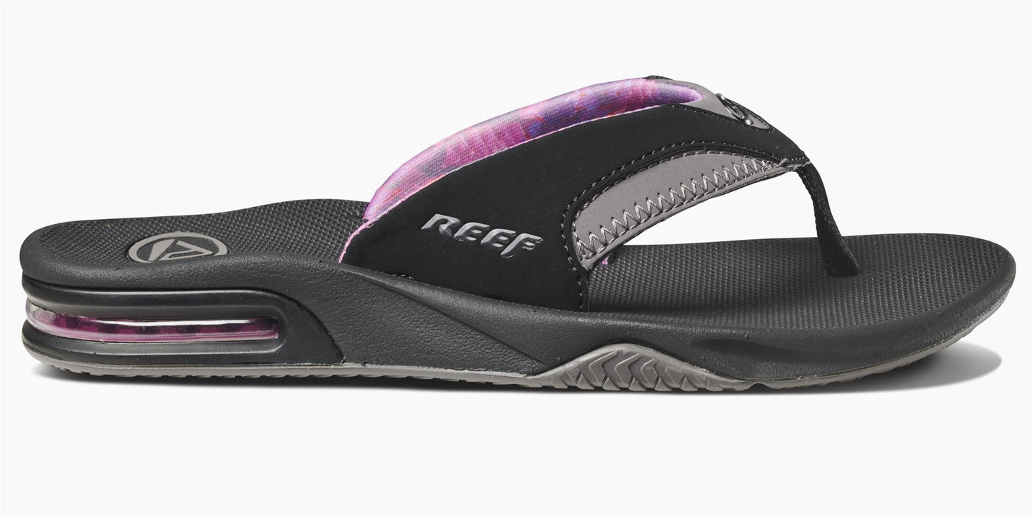 Reef Womens Sandals With Bottle Opener ~ Fanning black/grey