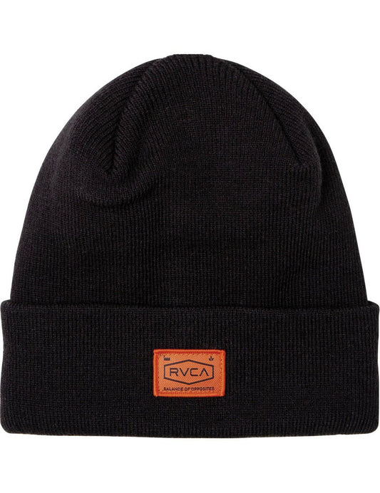 RVCA Men's Knit Cuff Beanie Chainmail black