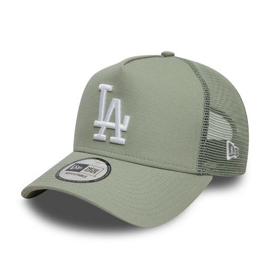 LA Dodgers League Essential Pastel Green 9FORTY A-Frame Trucker Adjustable Cap