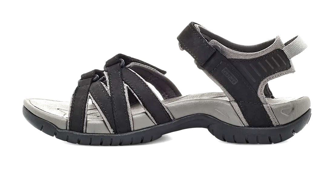 Teva Womens Leather Walk And Hike Sandals Tirra Leather black