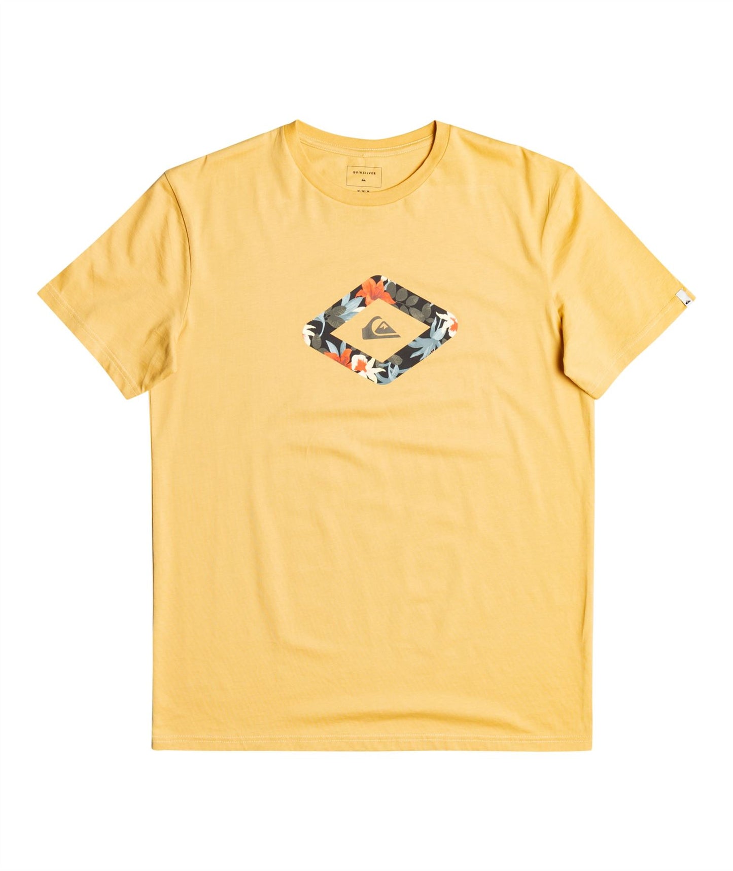 Quiksilver Men's SS  Cotton T-Shirt ~ Let It Ride mustard