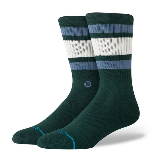 Boyd St. Pine Green Mens Crew Socks Stance
