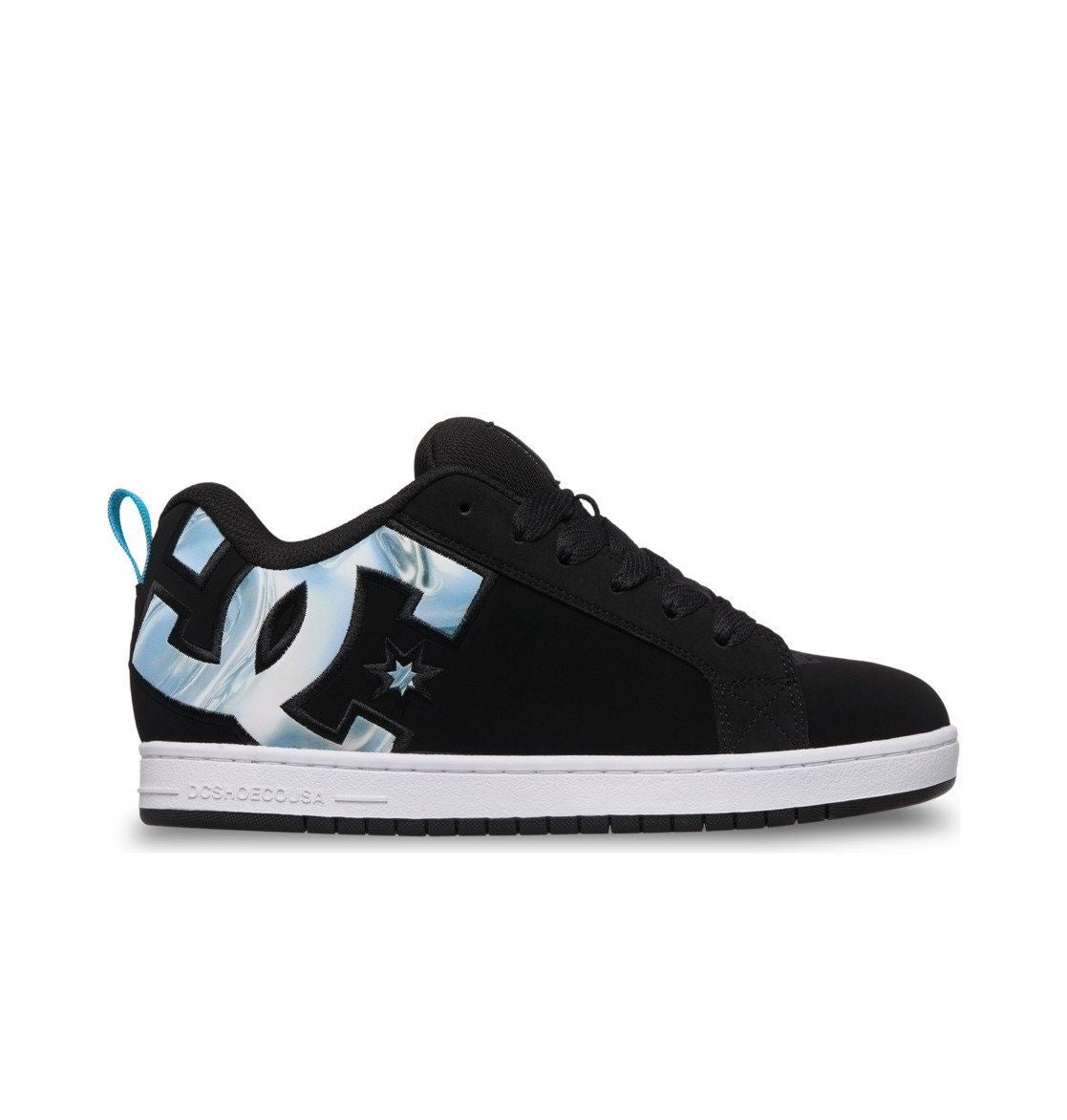 DC Shoes Trainers Leather Court Graffik Shoes Men Black Blue