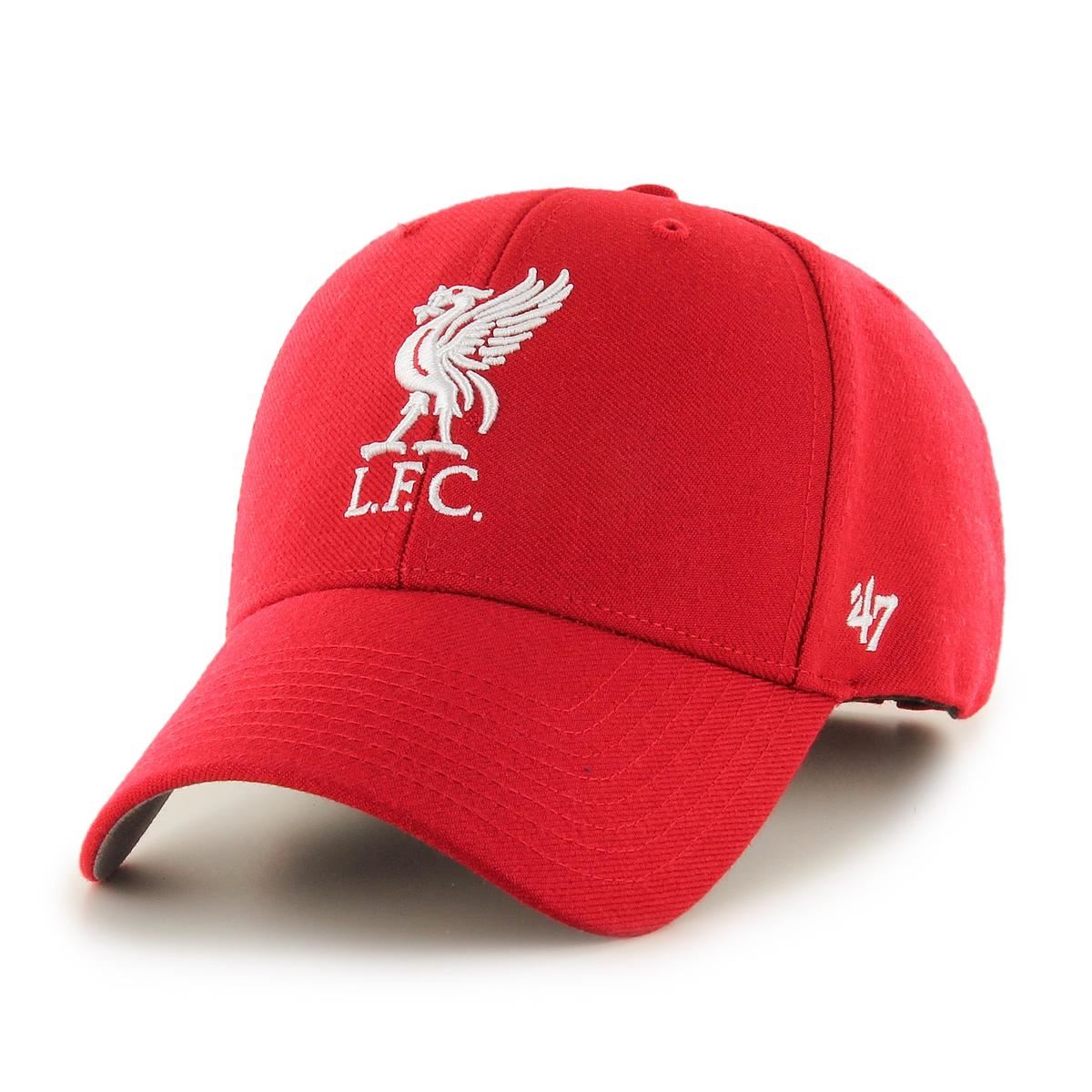 47 Brand Mens 6 panel Adjustable Cap ~ Liverpool FC Red