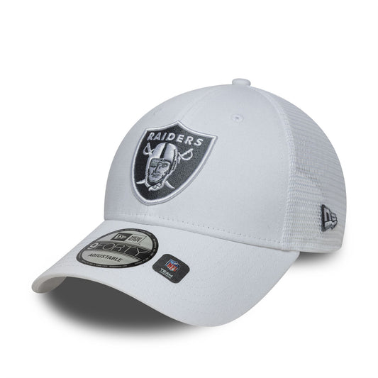 Las Vegas Raiders NFL White 9FORTY Trucker Adjustable Cap