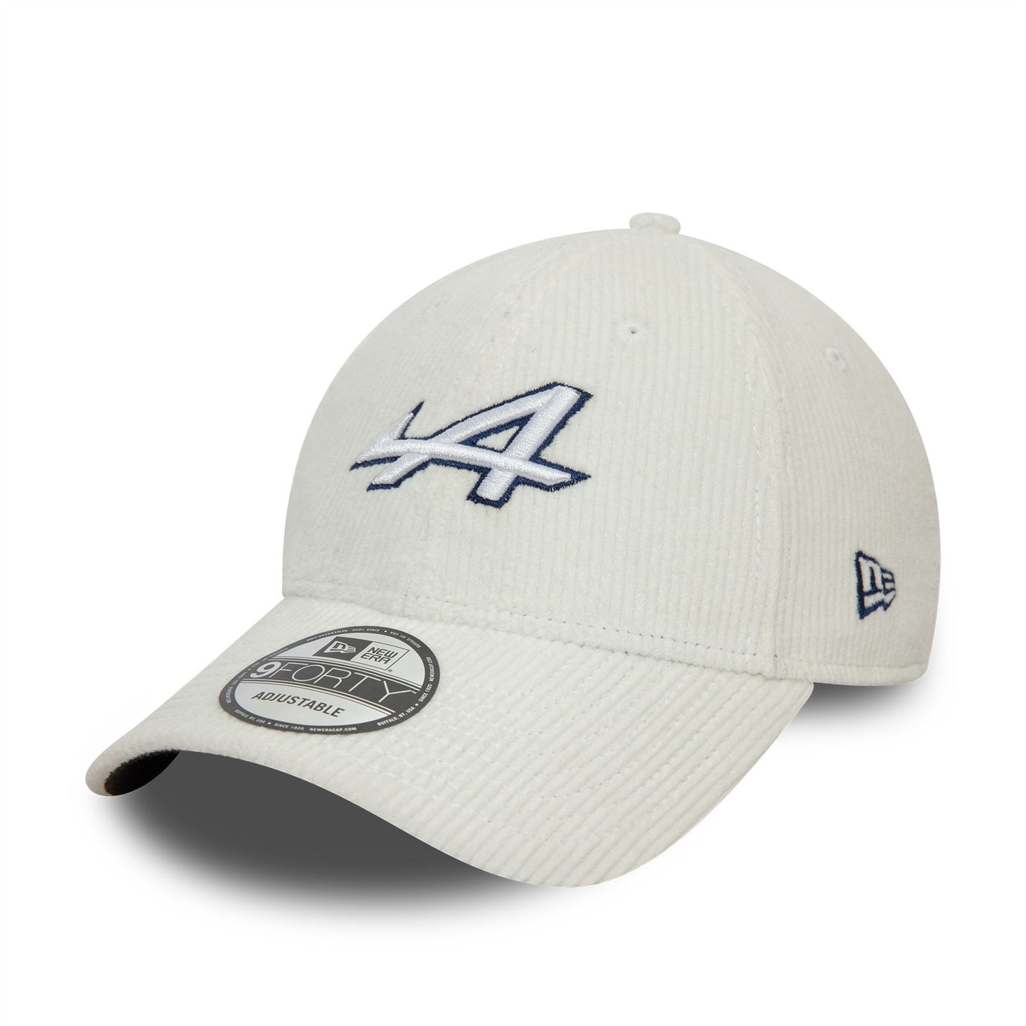 New Era Mens Renault F1 Team 9Forty Cord Cap ~ Alpine A290 white
