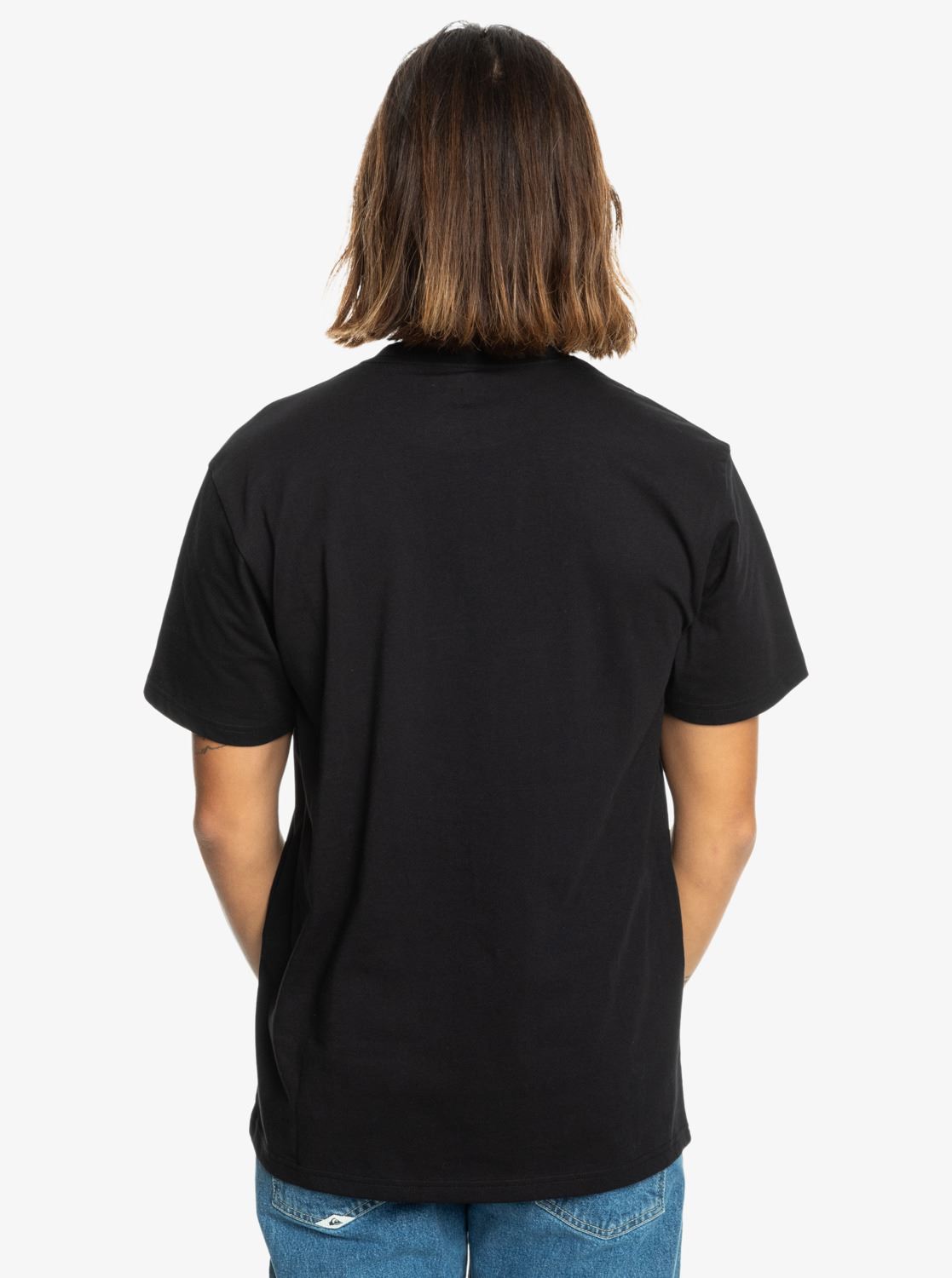 Quiksilver Mens SS Cotton T-Shirt ~ Comp logo black