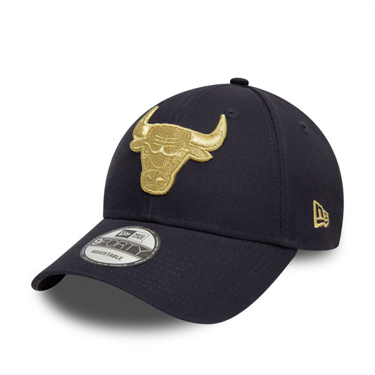 Chicago Bulls Metallic Navy 9FORTY Adjustable Cap