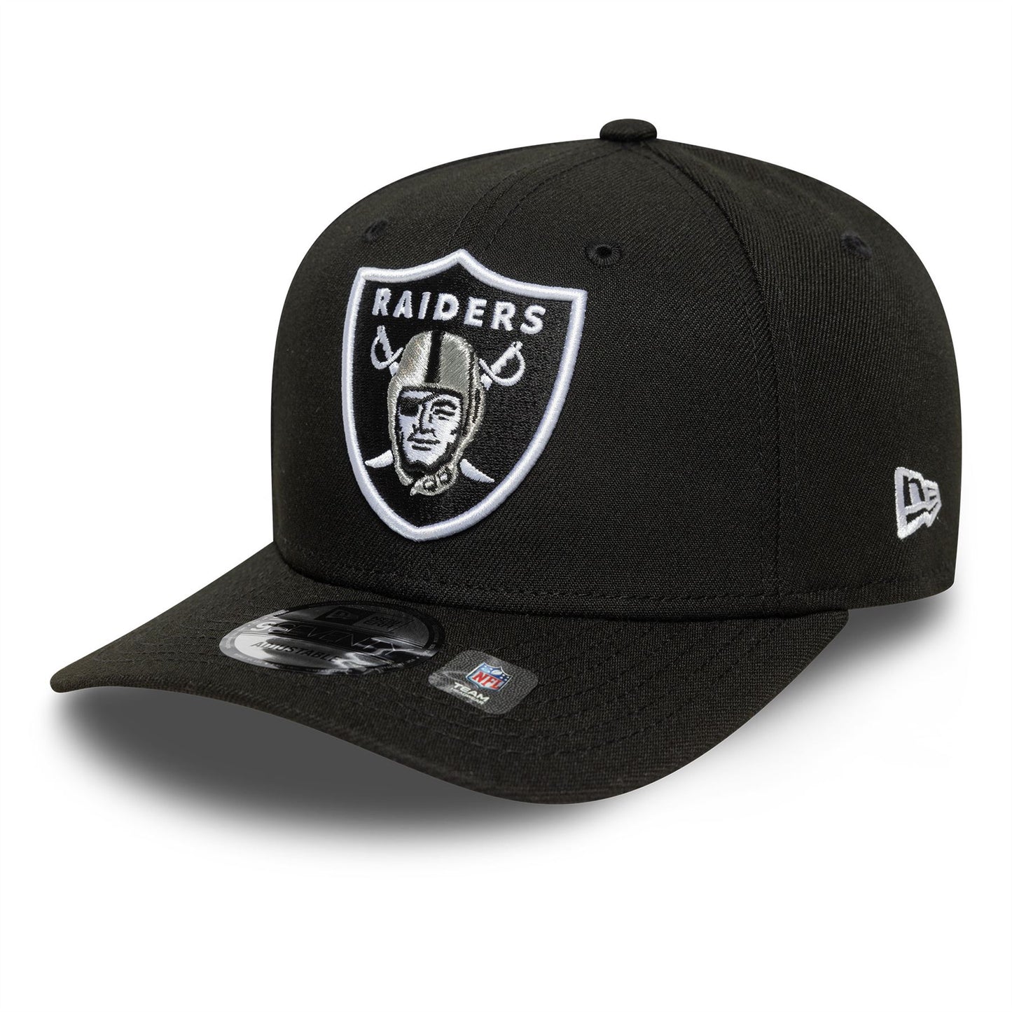 Las Vegas Raiders Patch Black 9SEVENTY Stretch-Snap Adjustable Cap