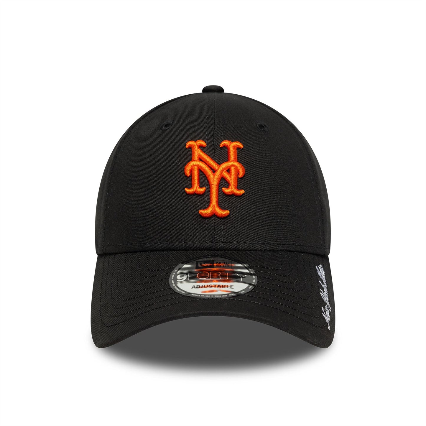 New York Mets MLB Visor Script Black 9FORTY Adjustable New Era Cap