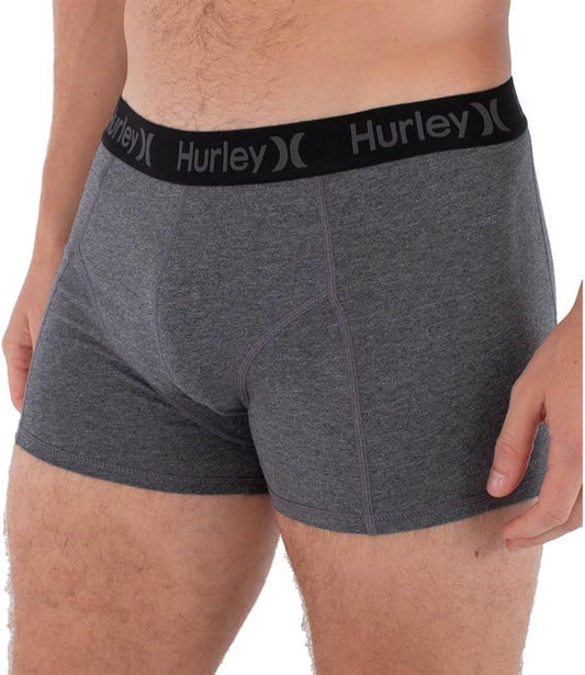 Hurley 3 Pack Mens Grey 4-Way Stretch Boxer Briefs