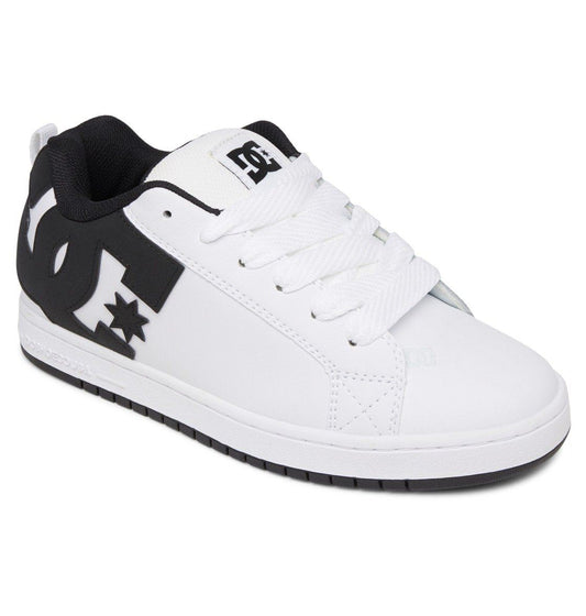 DC Shoes Sneaker Leather Court Graffic Trainers Colour White/Black