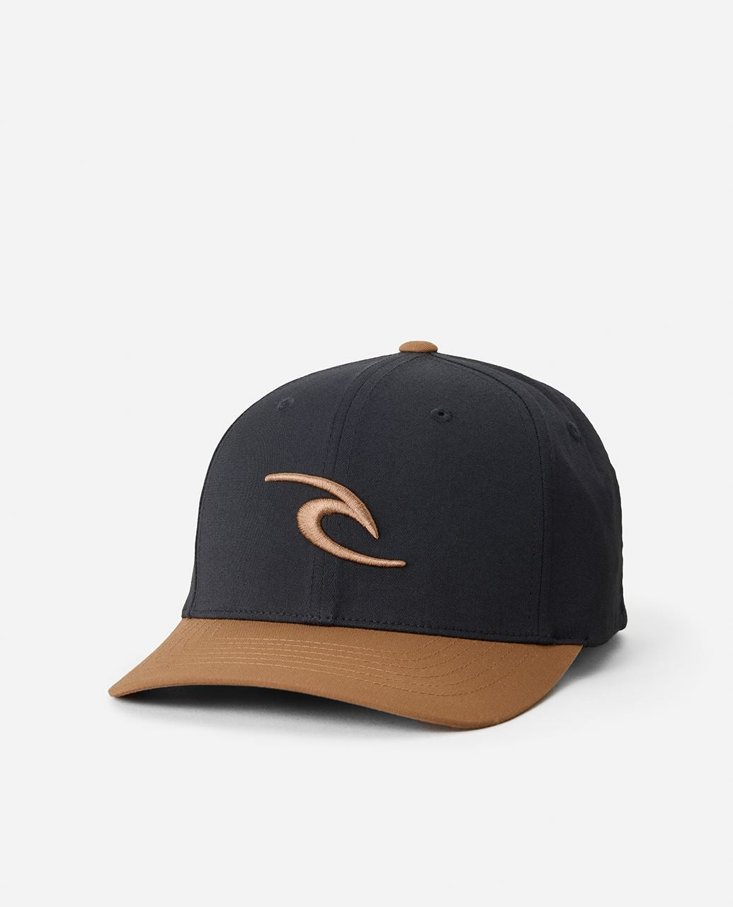 Rip Curl Cap Mens Tepan 2.0 Flexfit Curve Visor Tan