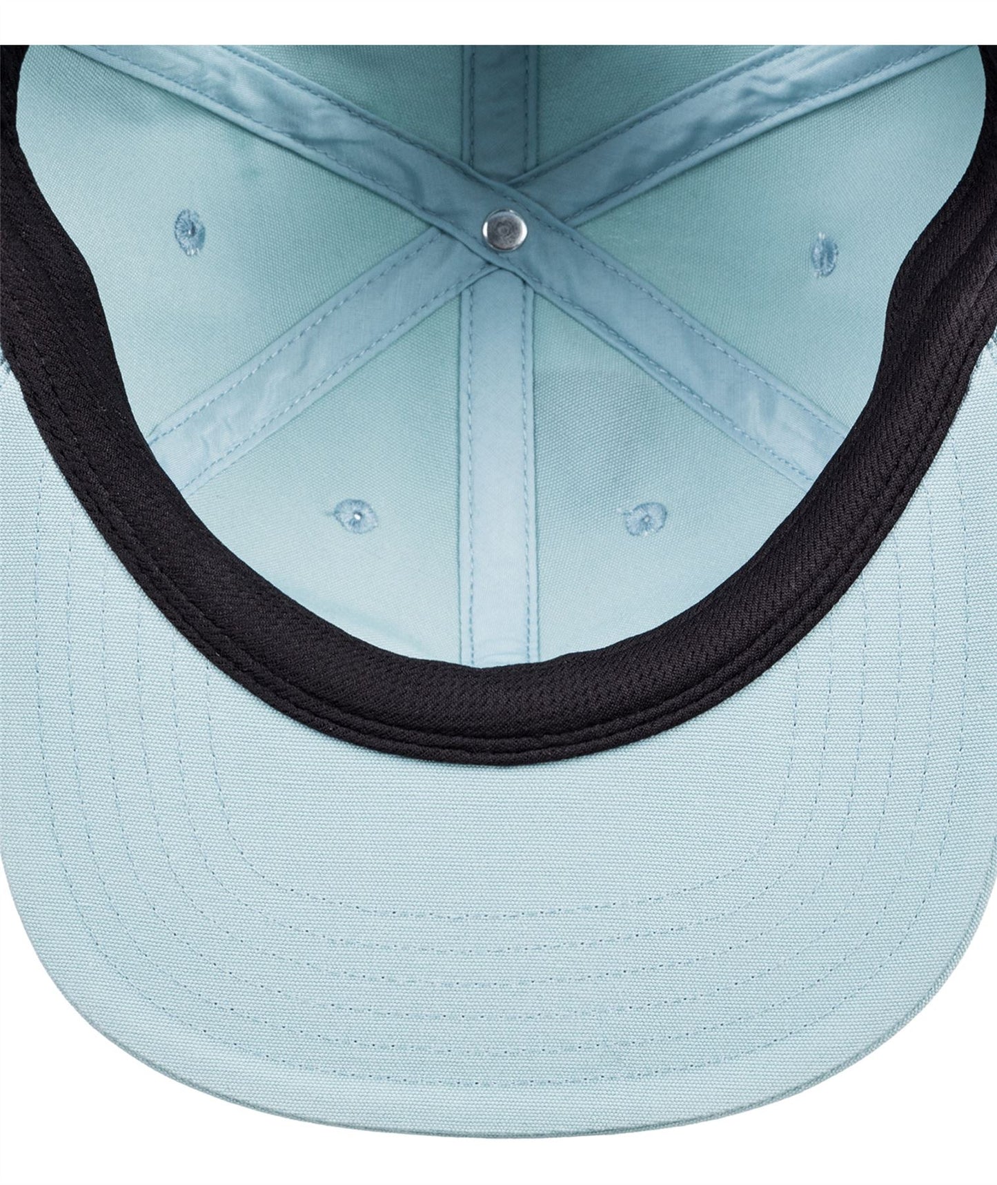 Billabong 6 Panel Mens Snapback Flat Peak Cotton Cap ~ Arch Unstructured Washed Blue