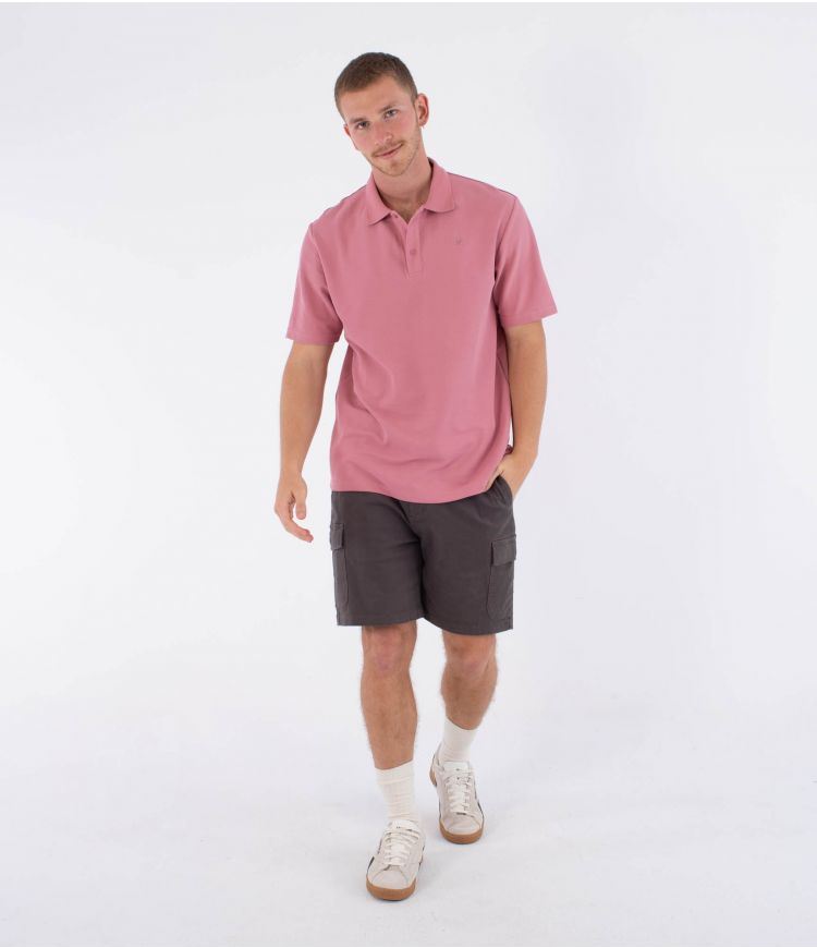 Hurley Mens Short Sleeve Beach Clay Polo Shirt