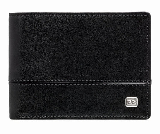 Billabong RFID Bi-Fold Wallet Pockets card slots ID Window Black