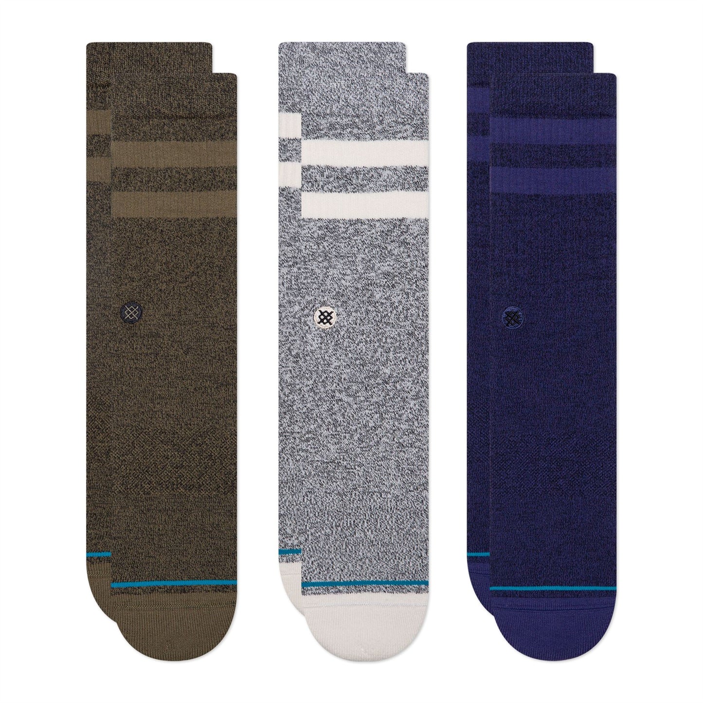 Stance Men's Crew Socks  ~ The Joven 3 Pack grey