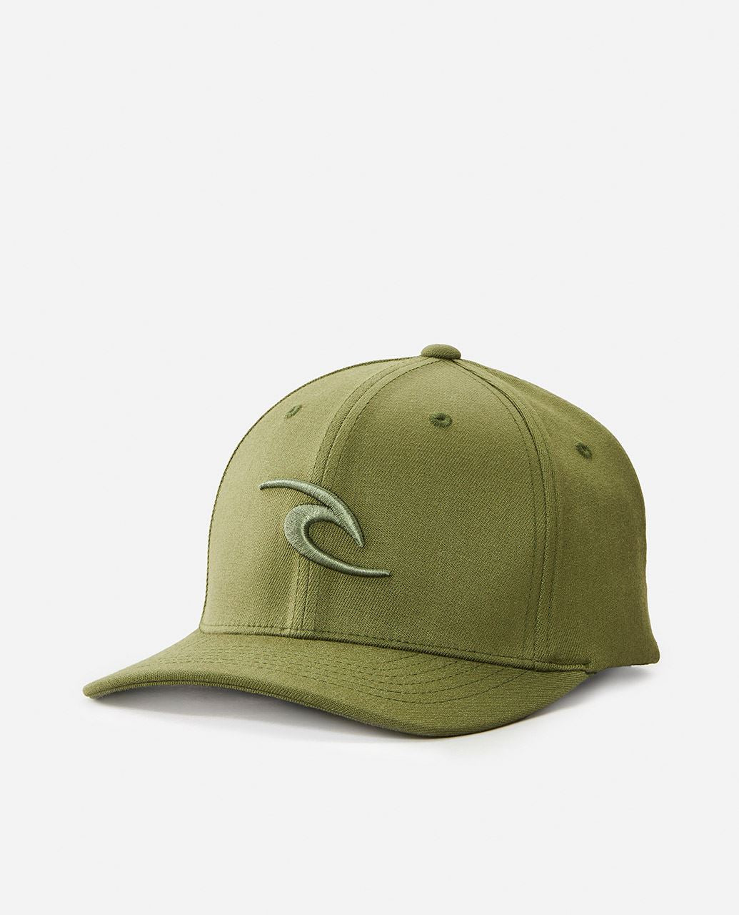 Rip Curl 6 Panel Flexfit Curve Cap ~ Tepan Flexfit muted green