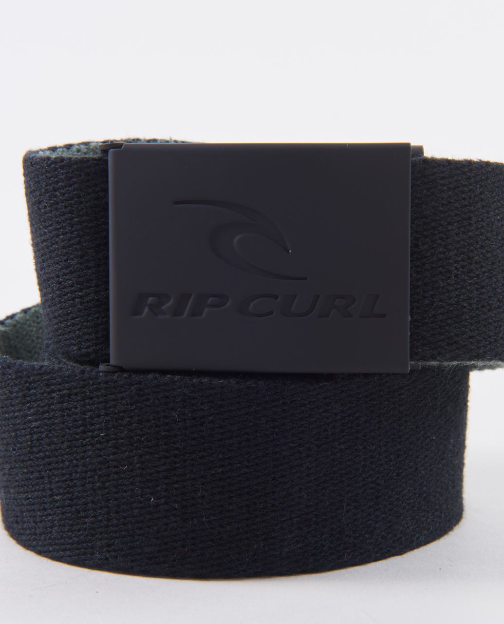 Rip Curl Men's Reversible Web Belt With Bottle Opener ~ Snap Revo black olive