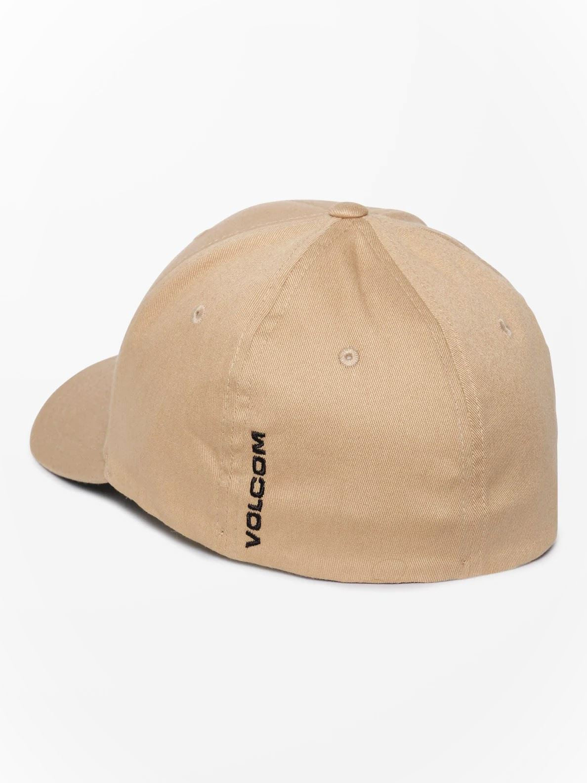 Volcom Mens 6 panel Flexfit Cap ~ Full Stone Flexfit khaki