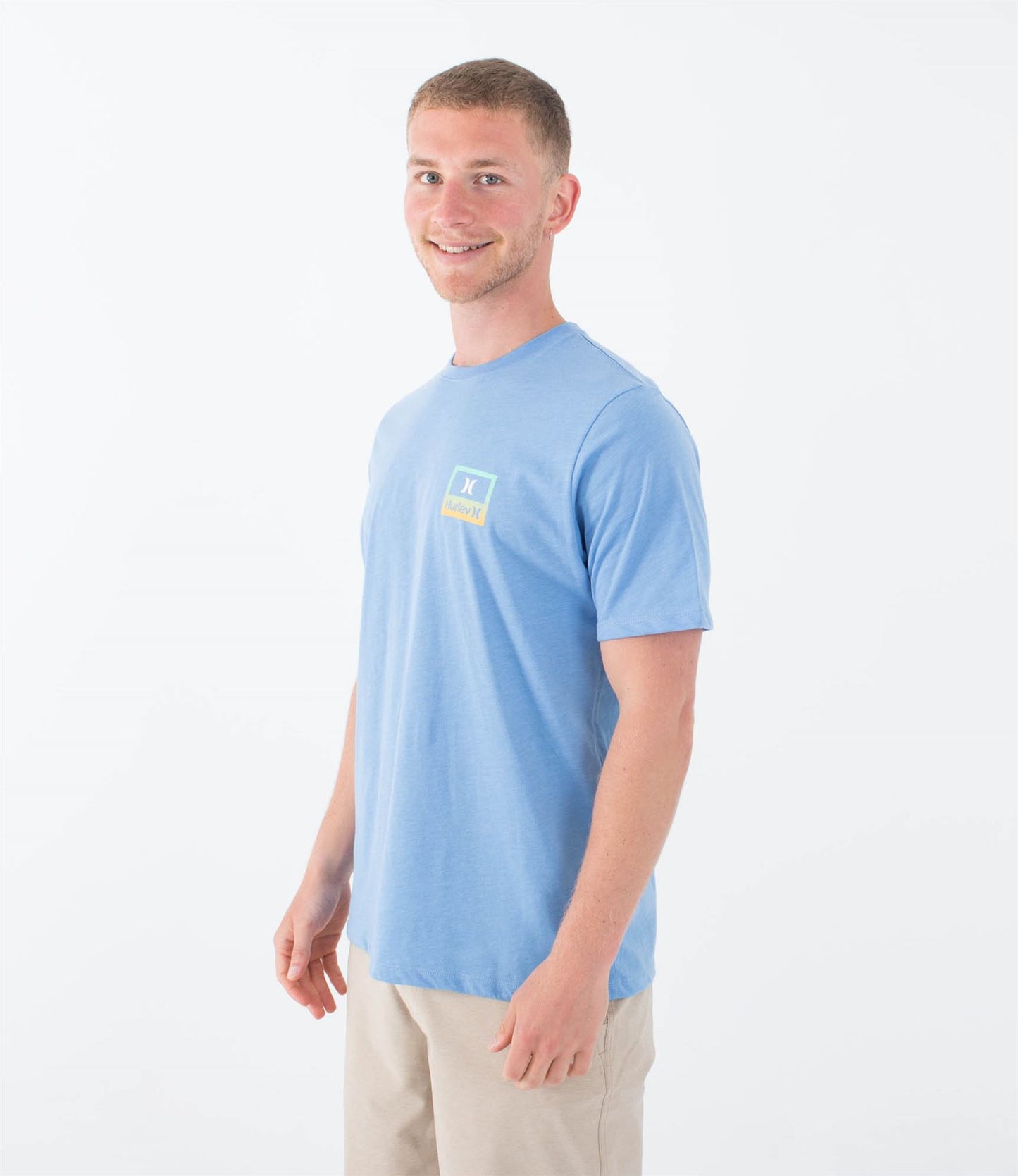 Hurley Divide T-Shirt Blue Short Sleeve