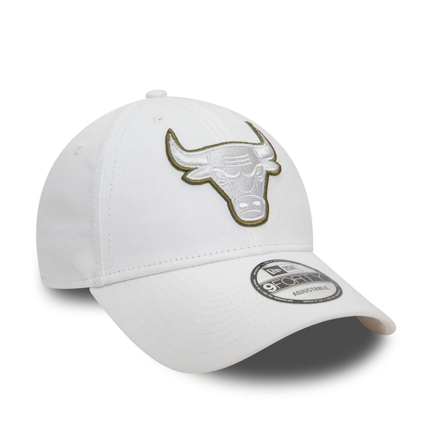 New Era Mens Team Outline 9Forty Cap ~ Chicago Bulls white