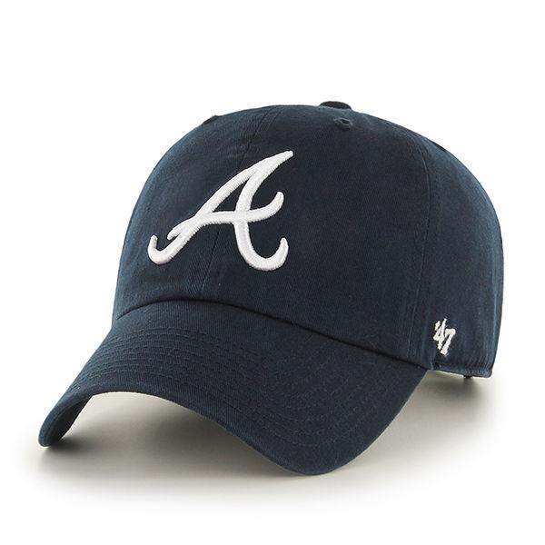 47 Brand Mens 6 panel Adjustable Clean Up  Cap ~ Atlanta Braves blue