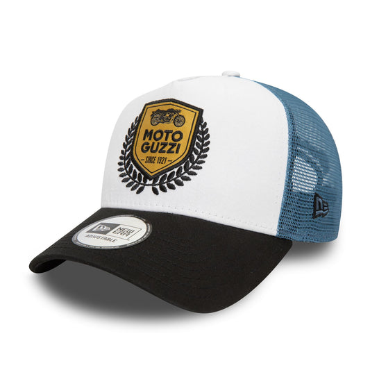 New Era MensTrucker Cap ~ Born To Ride Moto Guzzi white