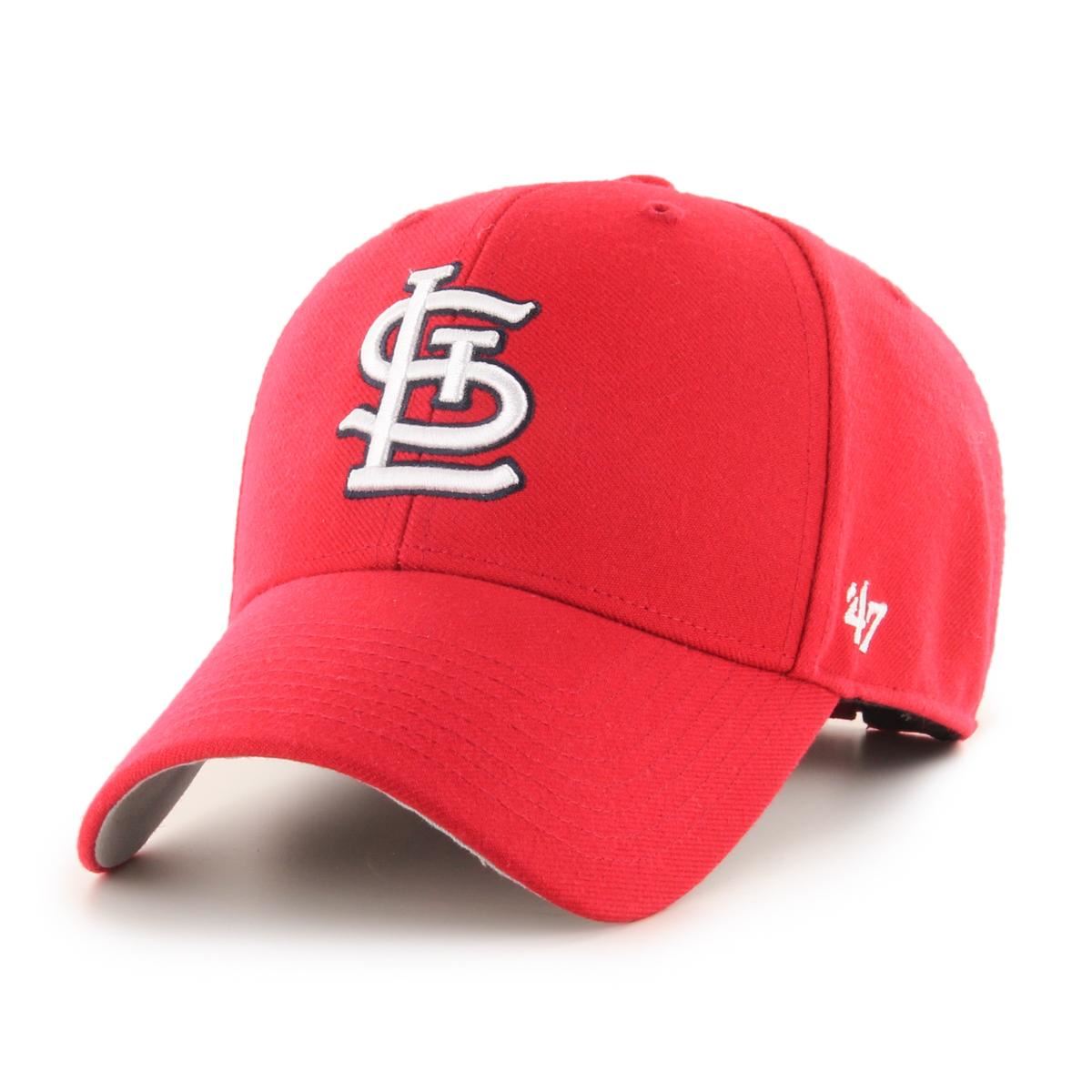 47 Brand Mens 6 panel Adjustable MVP Cap ~ St Louis Cardinals red