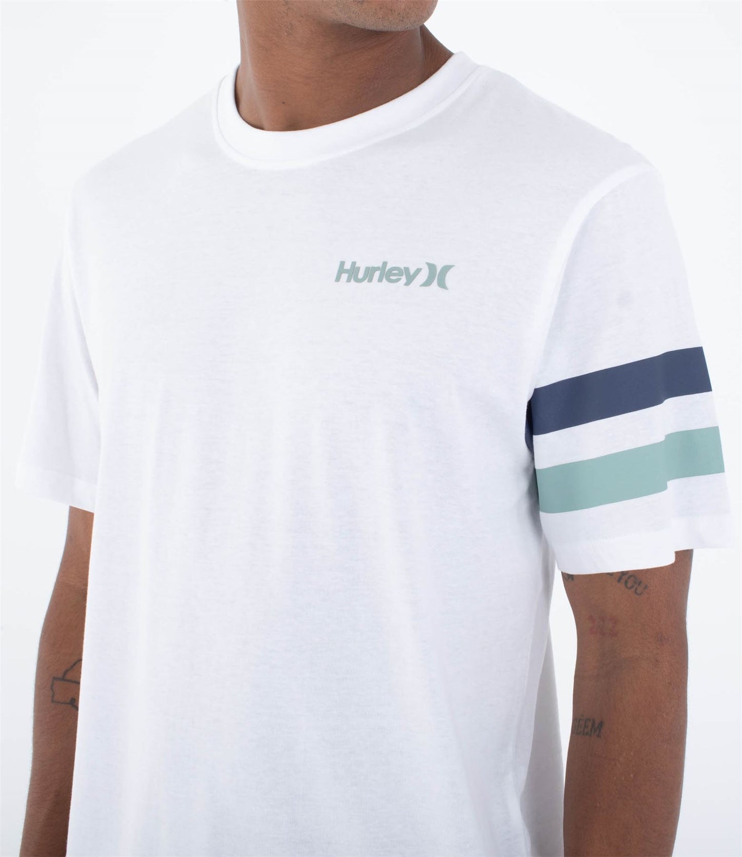 Hurley Oceancare Block Party T-Shirt Short Sleeve White