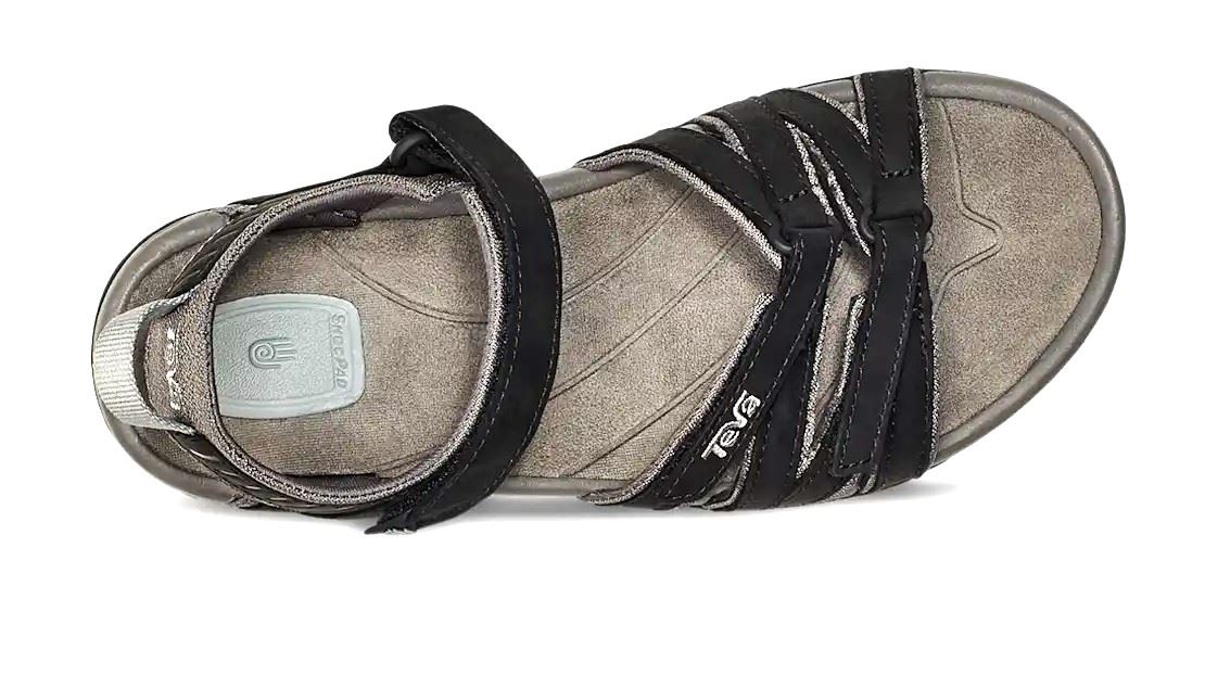 Teva Womens Leather Walk And Hike Sandals Tirra Leather black