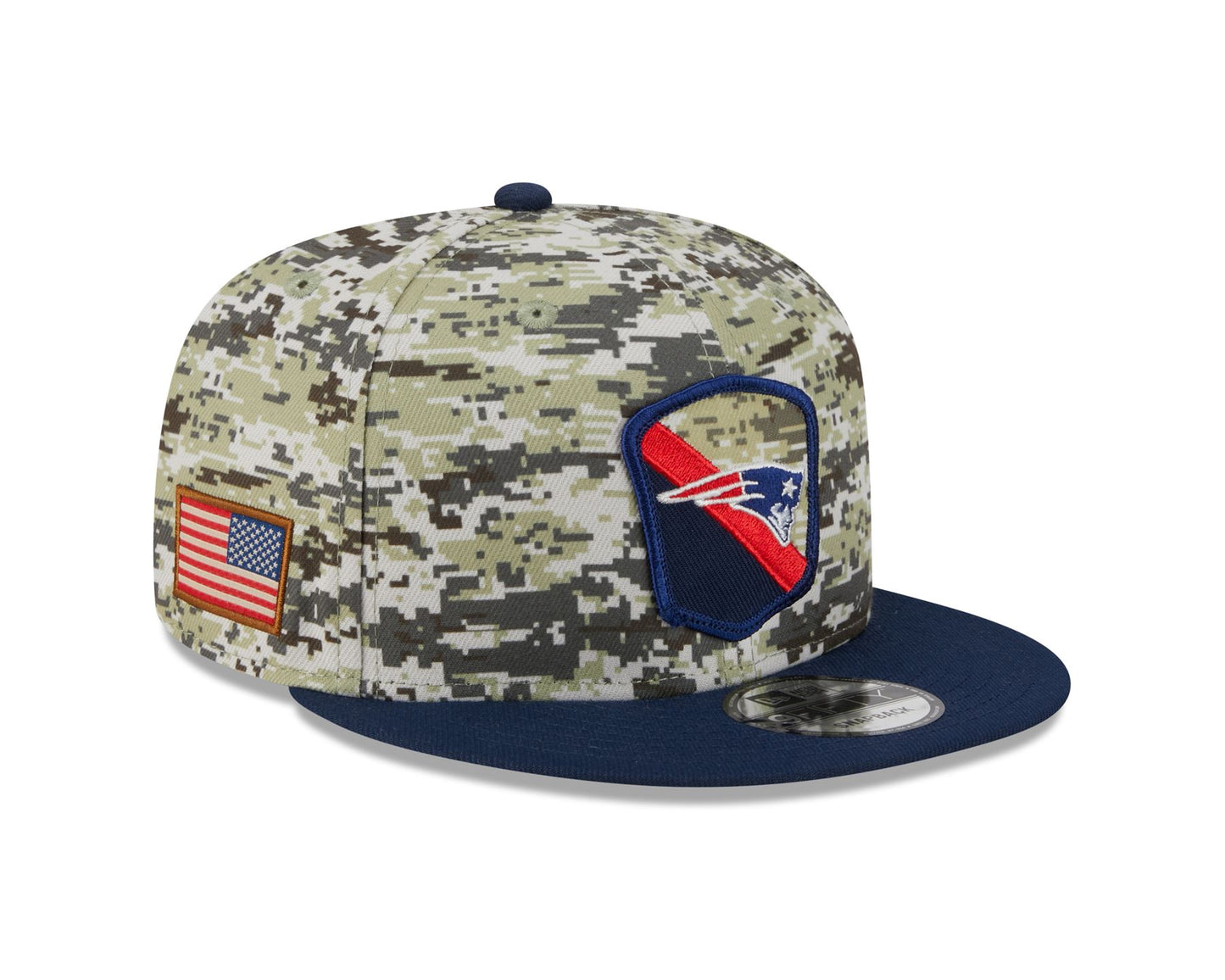 New Era Mens NFL Salute To Service Snapback 9Fifty Cap ~ 'New England Patriots' camo