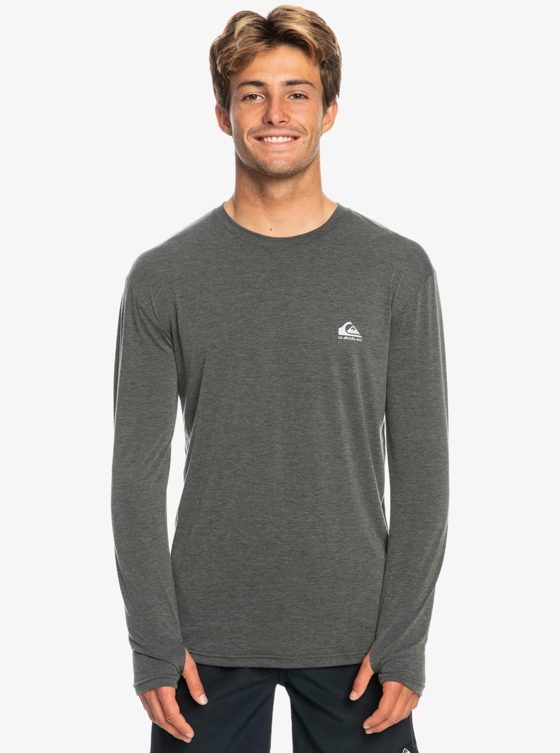 Quiksilver Mens Dryflight Training/Running LS T-Shirt ~ Coastal Run grey