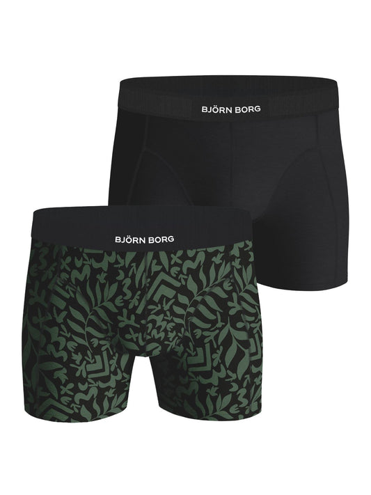 Bjorn Borg Cotton Stretch 2 Pack Multicoloured Boxer Shorts 10002354 004
