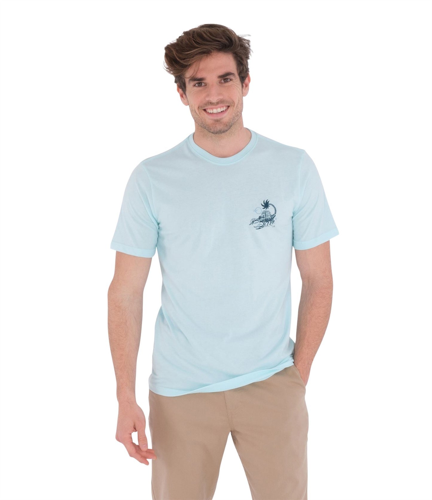 Hurley Men's Cotton T-Shirt ~ Poison blue