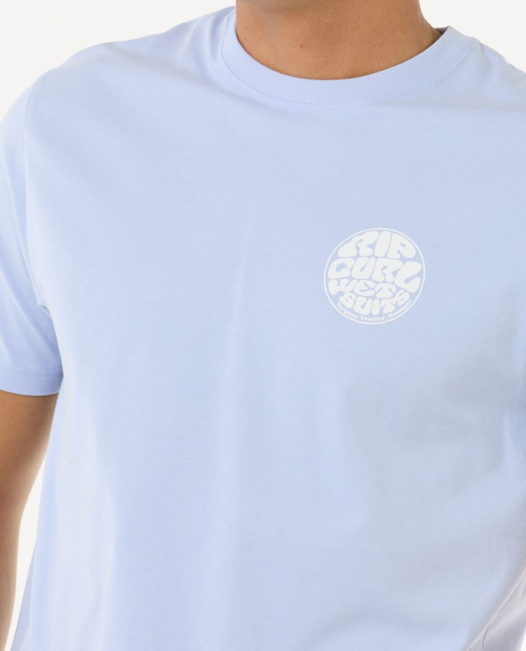 Rip Curl Wettie Icon SS Mens T-Shirt Ice Blue