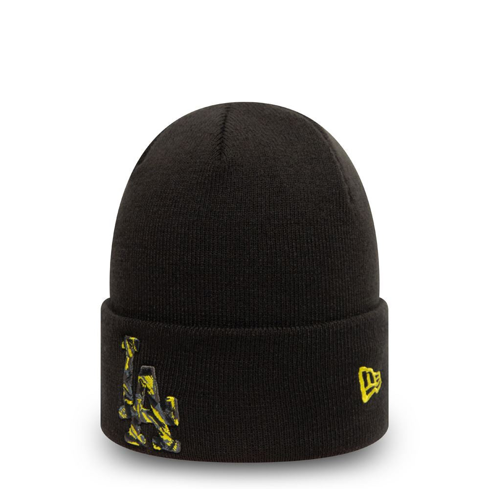 New Era Camo Infill Cuff Knitted Beanie ~ LA Dodgers yellow