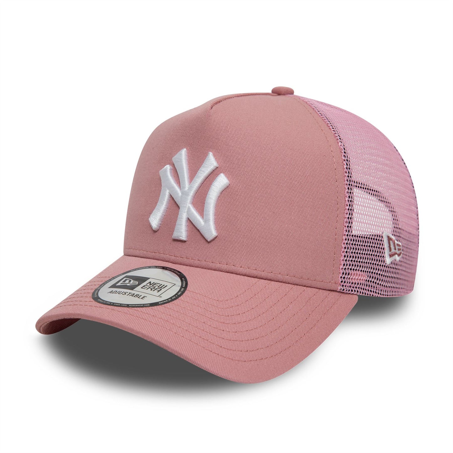 New York Yankees League Essential Dark Pink 9FORTY A-Frame Trucker Adjustable Cap