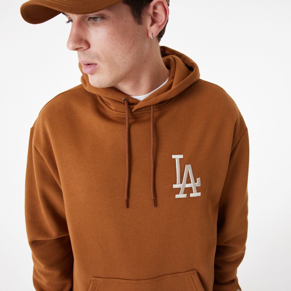 New Era Mens League Essential Crew Neck OS Hoody ~ LA Dodgers brown