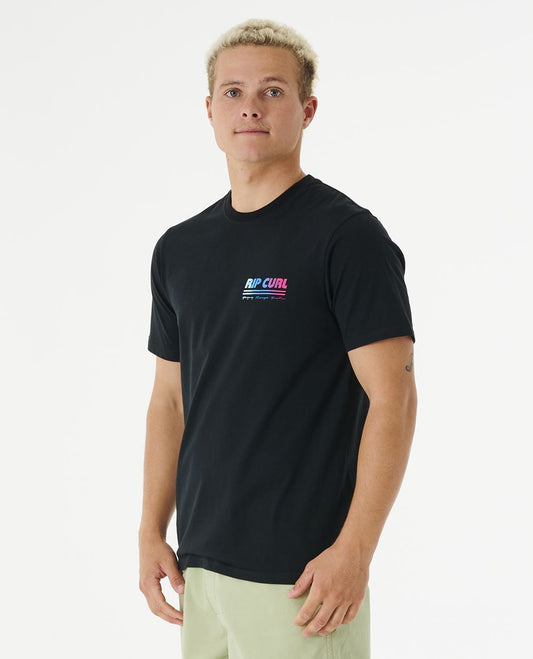 Rip Curl Cotton SS T-Shirt ~ Surf Revival Decal black