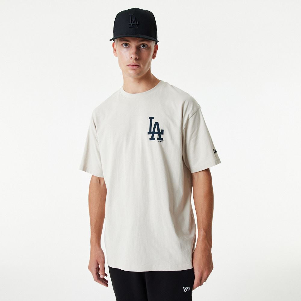 New Era Mens MLB Stadium Graphic OS T-Shirt ~ LA Dodgers Cream