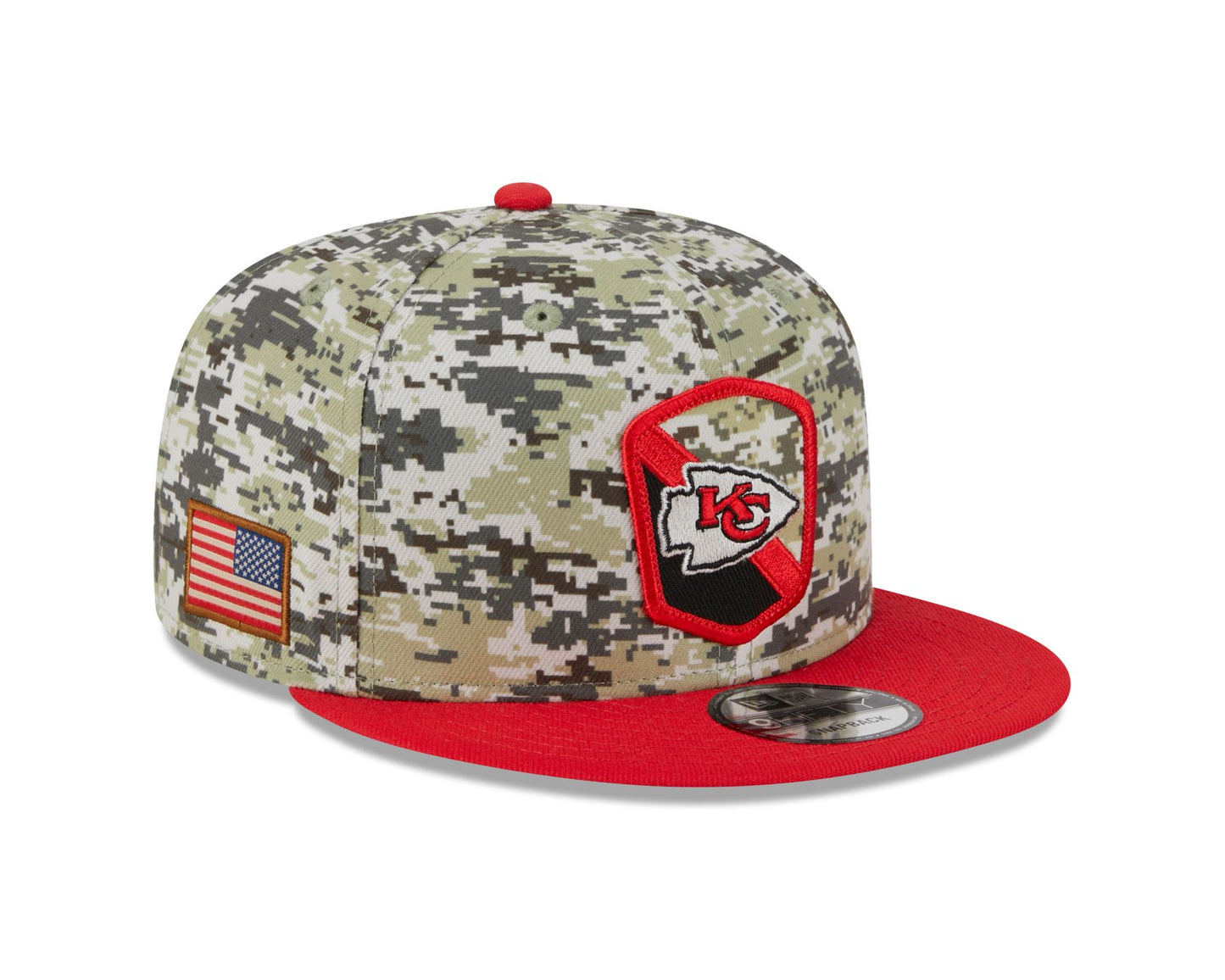New Era Mens NFL Salute To Service Snapback 9Fifty Cap ~ 'Kansas City Chiefs' camo