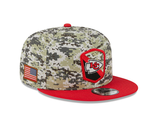 New Era Mens NFL Salute To Service Snapback 9Fifty Cap ~ 'Kansas City Chiefs' camo