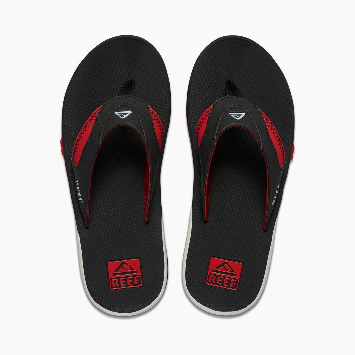 Reef Fanning Pregame Mens Black/Red Sandals With Bottle Opener.
