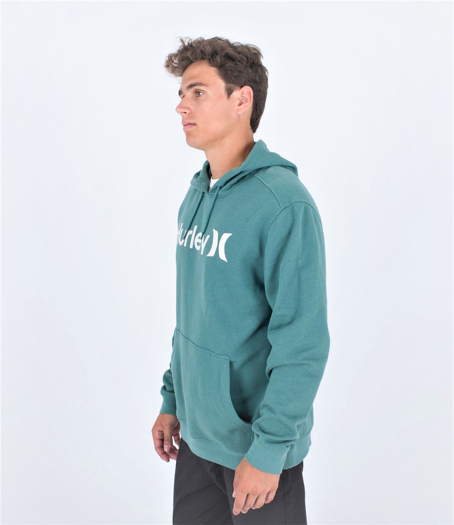 Hurley Mens Solid Sweatshirt Hoodie ~ One & Only Solid green