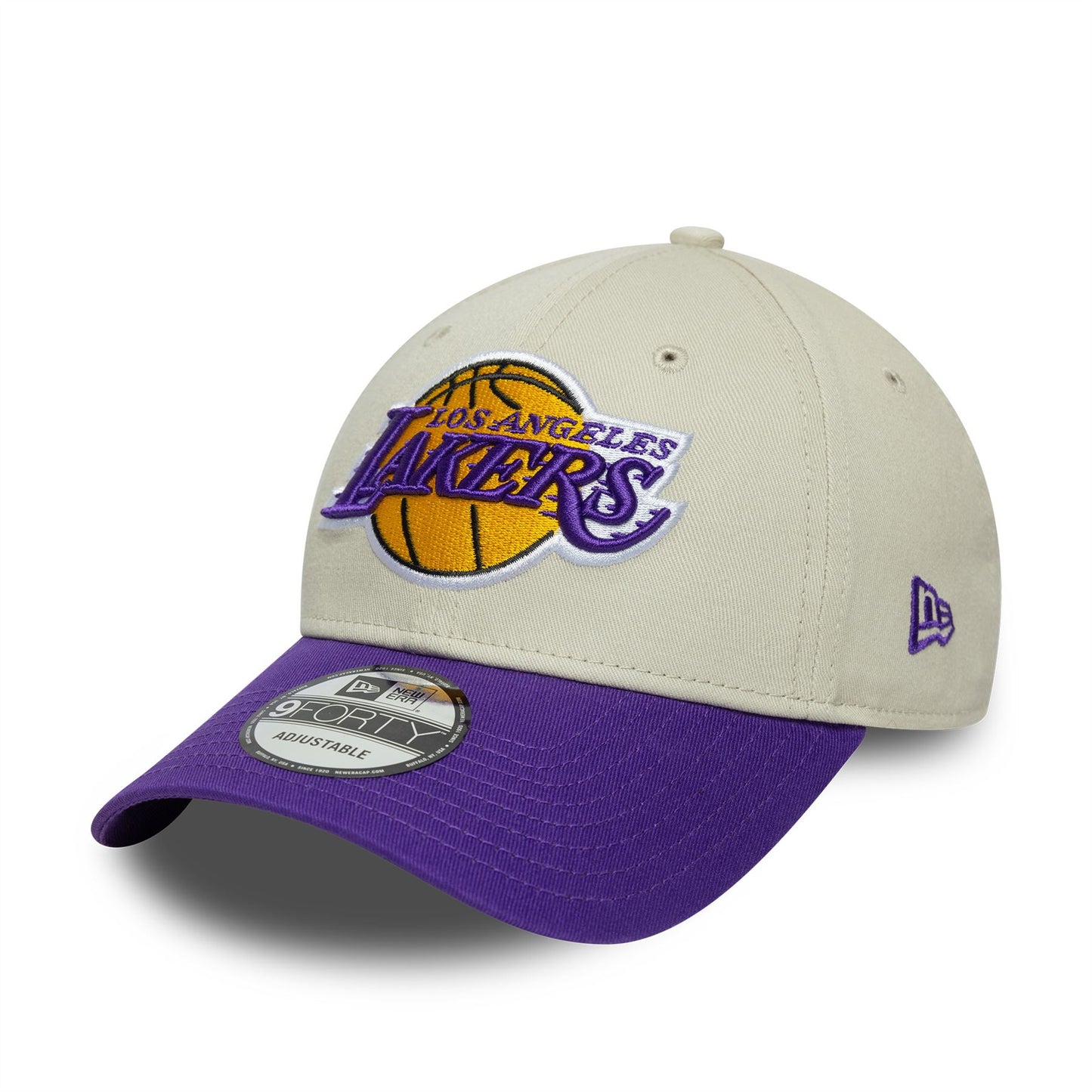 LA Lakers NBA Contrast Patch Cream 9FORTY Strapback Cap