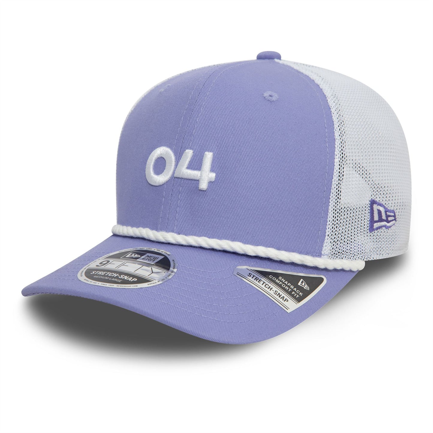 New Era Mens LN Rope 9Fifty Stretch Snap Mesh Cap ~ Lando Norris McLaren F1 lilac