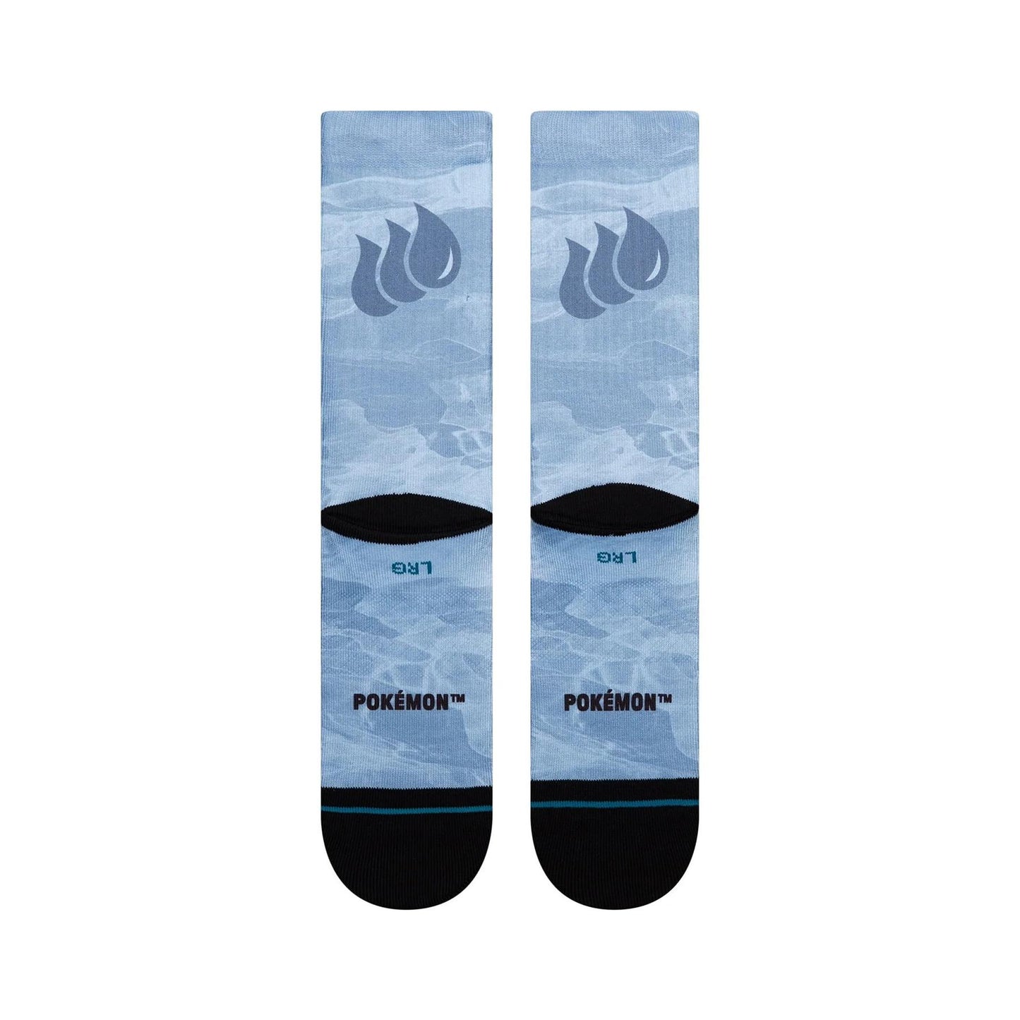 Pokemon Blastoise Mens Crew Socks  Blue Stance