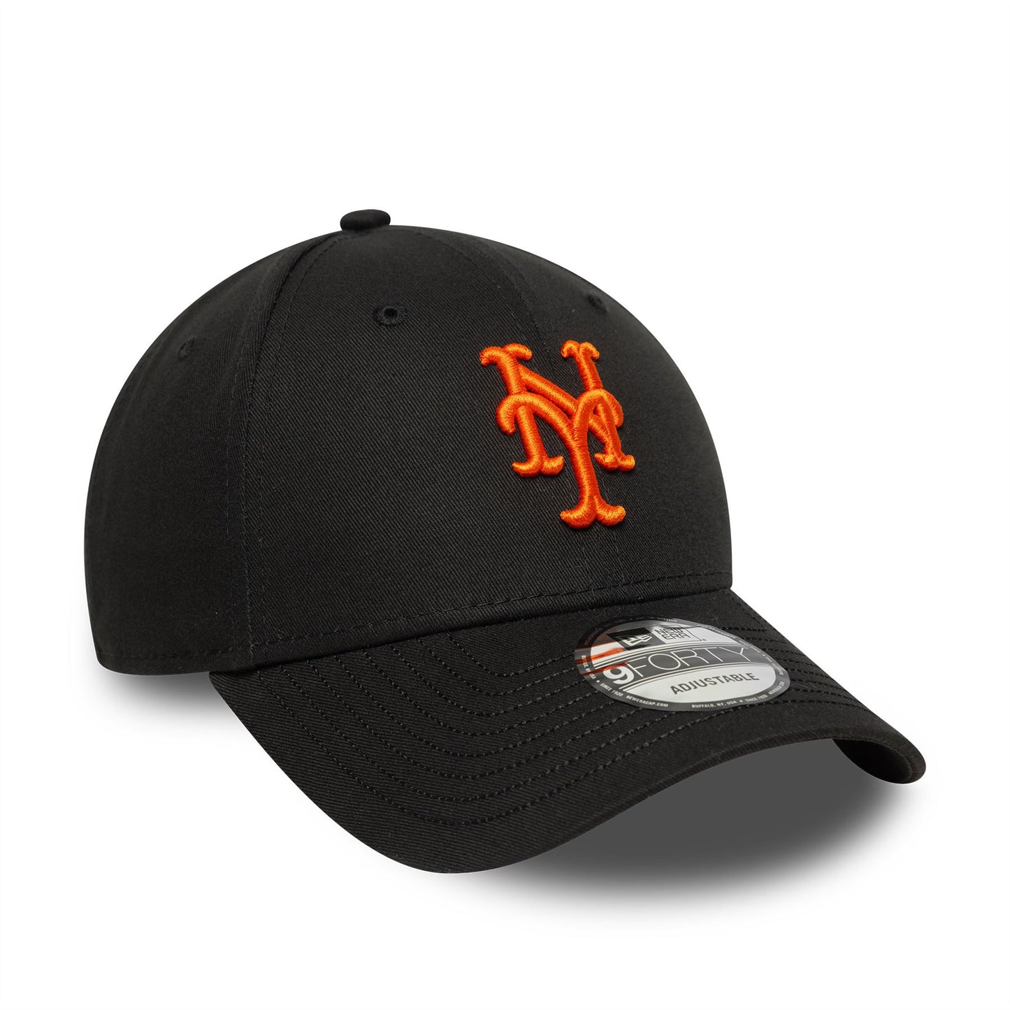New York Mets MLB Visor Script Black 9FORTY Adjustable New Era Cap