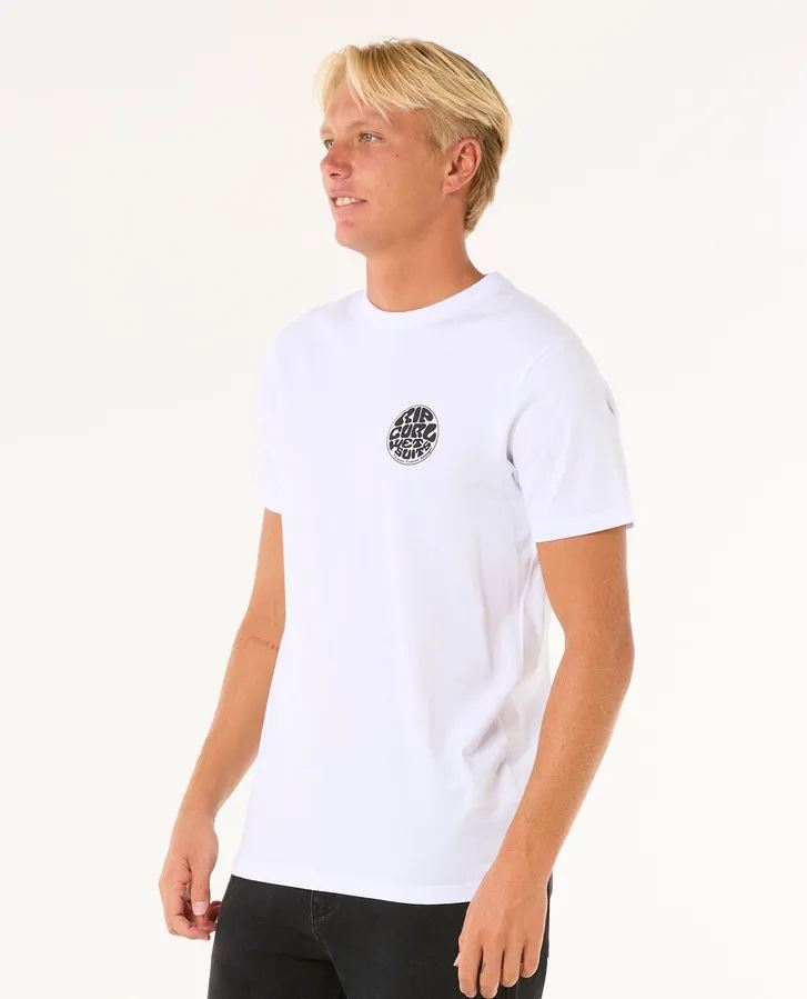 Rip Curl Wettie Icon SS Mens T-Shirt White